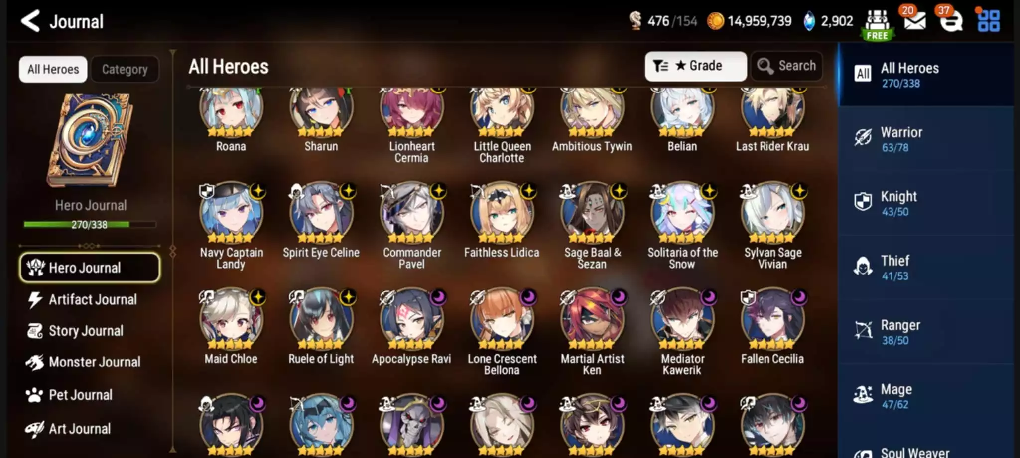 Ảnh Sever Asia  26ml 5*  + 40 coin có New moonlight Harsetti  18/23 Collab  Collab guilty thiếu Baiken Collab slime thiếu milim  Full Collab Bro  Full Collab Aespa  Full Collab OVERLORD   2 khung champions Rta  Có 3 skins Rta trong hình Gom đồ lại max speed 301 Ran  96 hero 6* 265 Gear lv 90 (hơn 200 Gear cam) 225 gear lv 88