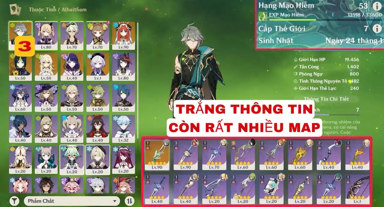 VIP : ( TRẮNG THÔNG TIN  ) TÀI NGUYÊN + MAP CÒN KHÁ NHIỀU NHÂN VẬT ĐẸP ĐÁNG ĐỂ TRẢI NGHIỆM