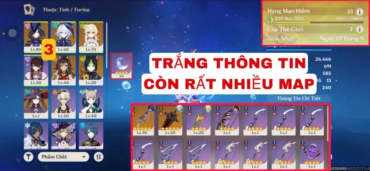 VIP : ( TRẮNG THÔNG TIN  ) TÀI NGUYÊN + MAP CÒN KHÁ NHIỀU NHÂN VẬT ĐẸP ĐÁNG ĐỂ TRẢI NGHIỆM