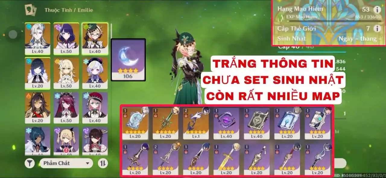 VIP : ( XEM KĨ HÌNH ) ( TRẮNG THÔNG TIN  ) TÀI NGUYÊN + MAP CÒN KHÁ NHIỀU NHÂN VẬT ĐẸP ĐÁNG ĐỂ TRẢI NGHIỆM