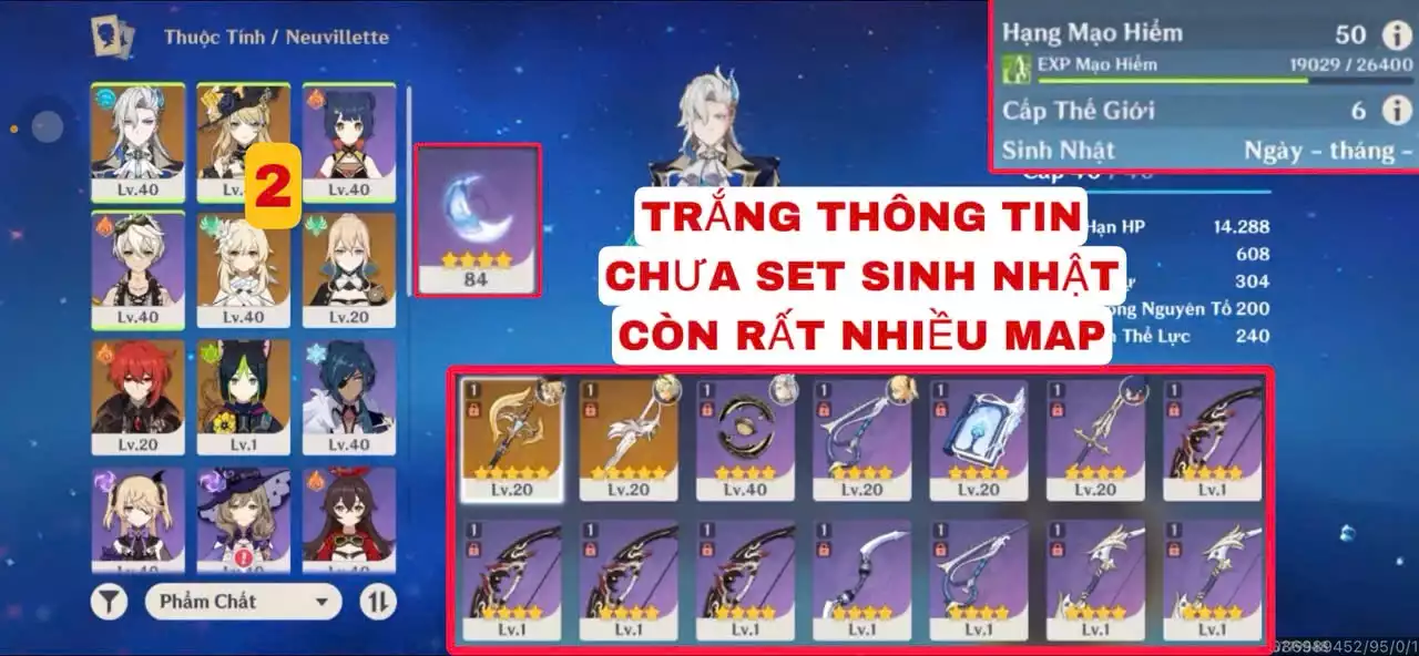 VIP : ( XEM KĨ HÌNH ) ( TRẮNG THÔNG TIN  ) TÀI NGUYÊN + MAP CÒN KHÁ NHIỀU NHÂN VẬT ĐẸP ĐÁNG ĐỂ TRẢI NGHIỆM