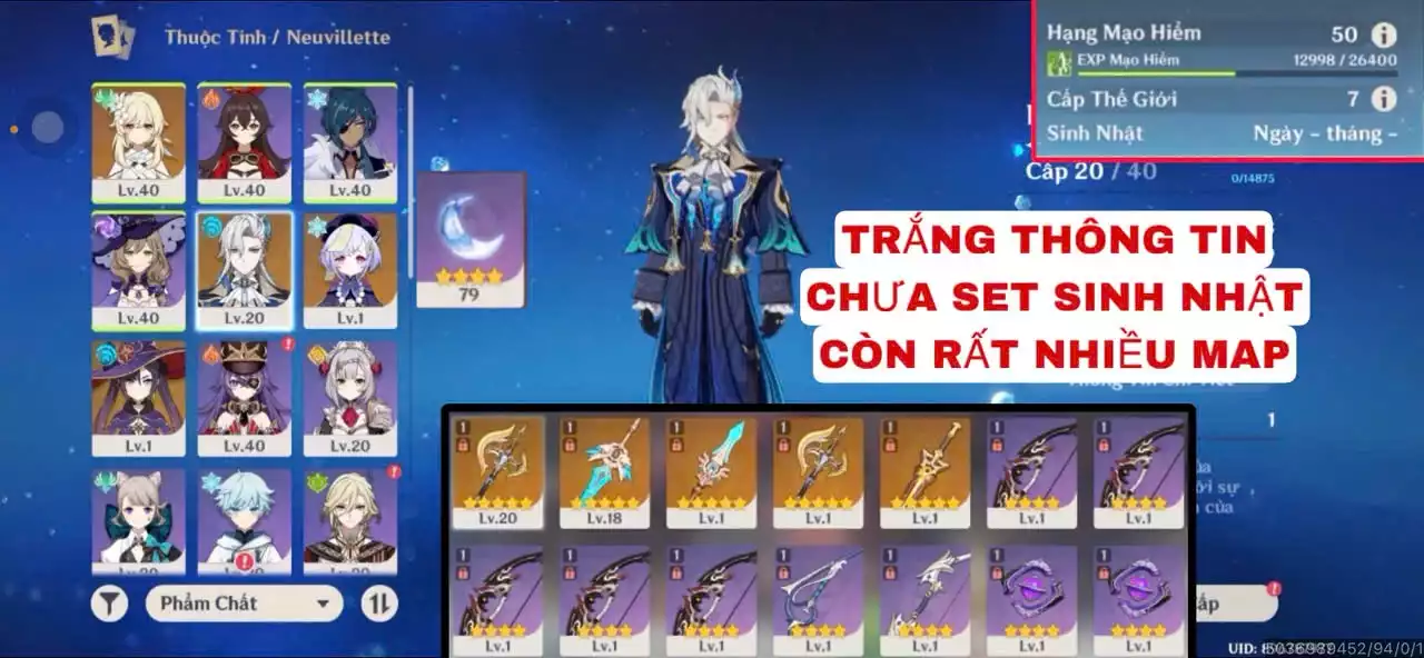 VIP : ( XEM KĨ HÌNH ) ( TRẮNG THÔNG TIN  ) TÀI NGUYÊN + MAP CÒN KHÁ NHIỀU NHÂN VẬT ĐẸP ĐÁNG ĐỂ TRẢI NGHIỆM