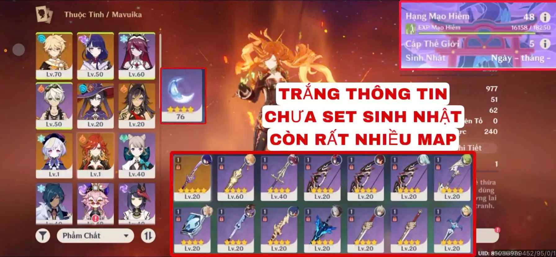 VIP : ( XEM KĨ HÌNH ) ( TRẮNG THÔNG TIN  ) TÀI NGUYÊN + MAP CÒN KHÁ NHIỀU NHÂN VẬT ĐẸP ĐÁNG ĐỂ TRẢI NGHIỆM