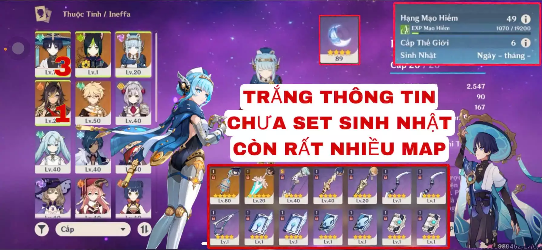 VIP : ( XEM KĨ HÌNH ) ( TRẮNG THÔNG TIN  ) TÀI NGUYÊN + MAP CÒN KHÁ NHIỀU NHÂN VẬT ĐẸP ĐÁNG ĐỂ TRẢI NGHIỆM