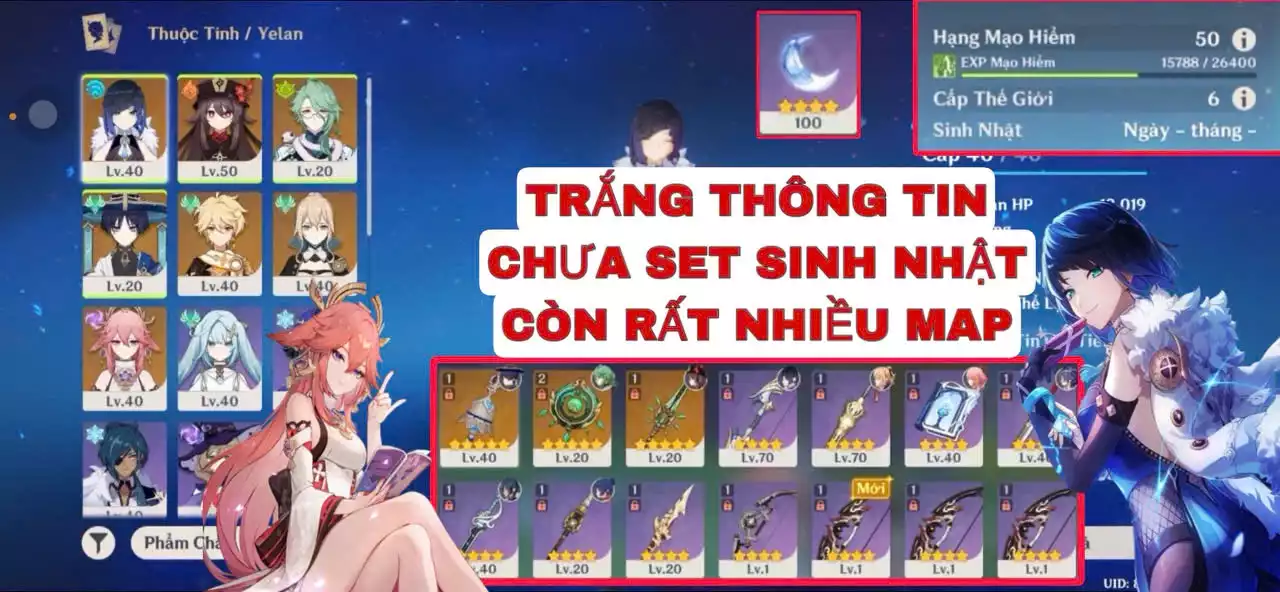 VIP : ( XEM KĨ HÌNH ) ( TRẮNG THÔNG TIN  ) TÀI NGUYÊN + MAP CÒN KHÁ NHIỀU NHÂN VẬT ĐẸP ĐÁNG ĐỂ TRẢI NGHIỆM