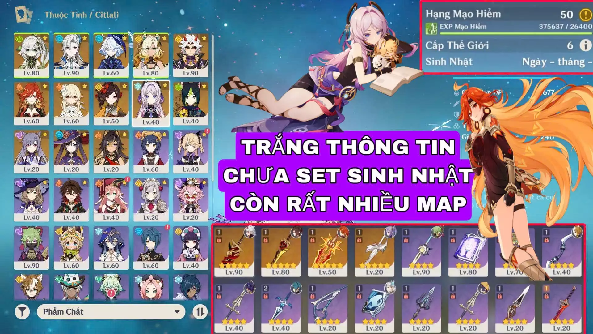 VIP : ( XEM KĨ HÌNH ) ( TRẮNG THÔNG TIN  ) TÀI NGUYÊN + MAP CÒN KHÁ NHIỀU NHÂN VẬT ĐẸP ĐÁNG ĐỂ TRẢI NGHIỆM